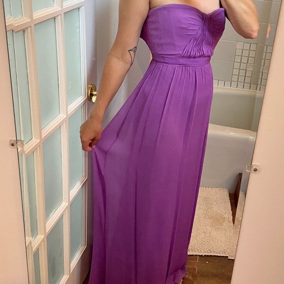 BCBG Strapless Lilac Evening Gown - Picture 1 of 3